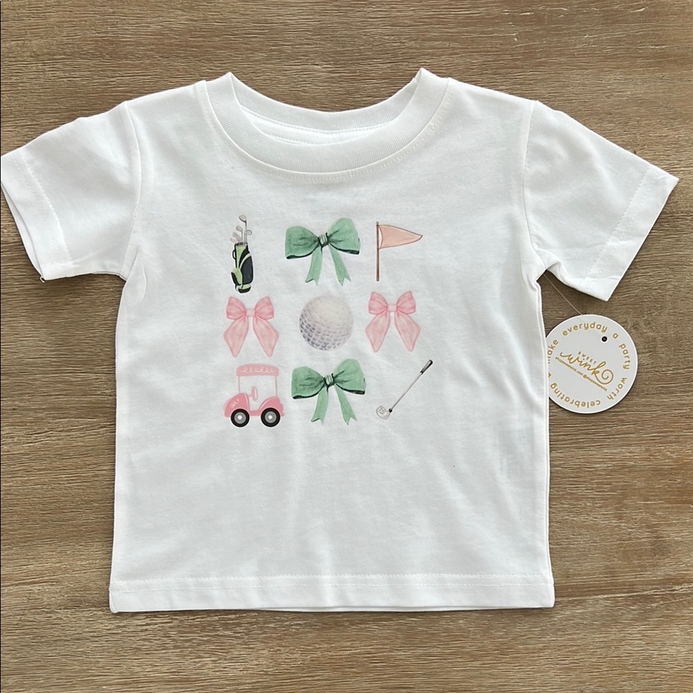 Sweet Wink Toddler Girl Coquette Golf Short Sleeve T-Shirt 12-18 months 4T 5
